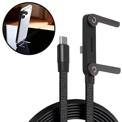 Title Fast Charging Foldable Phone Holder Cable